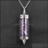 Pendanthalsband Reiki Healing Crystal Wishing Bottle Sweater Chain Lady Wild Temperament Personality Halsband Drop Delivery 2021 Je Dhyta