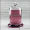 Kaarsen Home Decor Garden 1pc Lege Glass Candle Jar Dome Cloche Bell voor geurende maken Kit whosale luxe container 190 ml/220 ml H09 DHXHW