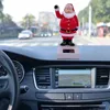 Interior Decorations Solar Powered Santa Claus Shaking Toys ABS Dancing Car Dashboard Decoration Christmas Ornaments