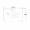 Game Controllers RAC-K500F Acrylic Panel Flat Case 24/30mm Button Hole DIY Arcade Joystick Kits