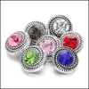 Diğer Moda Mini Rhinestone Snap Button Takı Bileşenleri 12mm Metal Çıtçıt Düğmeleri Küpe Bileklik Bangle Noosa Mix001 Bırak dhuft