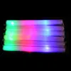 Wholesale 60Pcs Bulk Colorful LED Glow Sticks RGB Foam Cheer Tube Dark Light Birthday Wedding Party Supplies