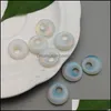 Pierre Guérison Cristal Naturel Semi-Précieux Turquoise Rose Quartz 18Mm Paix Boucle Pour Collier Anneau Boucles D'oreilles Bijoux Accessoire Dro Dhqj7