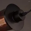 Pendelleuchten Vintage Licht Eisen Metallkäfig Retro Loft Pyramide Lampe Moderne nordische hängende Innenbeleuchtungskörper