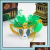 Party Favor Event Supplies Festive Home Garden Mini Masks Carnival Of Venice Tourist Travel Souvenir 3D Mask Fridge Magnet Wearing Ha Dhfvs