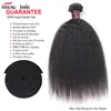 Ishow 8A Brazilian Kinky Straight 4 Bundles Weft 100 Virgin Human Hair Extension Yaki Straight Coarse for Women All Ages Jet Blac4471884