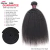 Ishow 8A Brasileiro Kinky Straight 4 Pacotes Trama 100 Virgem Extensão de Cabelo Humano Yaki Reto Grosso para Mulheres Todas as Idades Jet Blac4471884