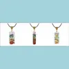 Pendant Necklaces 7 Chakra Energy Orgonite Necklace Rainbow Crystal Pendants Yoga Meditation Resin Jewelry For Women Men Drop Delivery Dhw8F