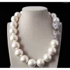 Chaînes Fashion Jewelry Design Naturel 18 '' 20mm White Shell Pearl Inlay Zircon Leopard Head LUXURY Nelace -Bride Jewel