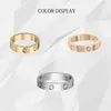 Love Screw Ring Titanium Steel Eloy Goldplated Gold Silver Rose Men and Women Jewelry for Lovers Fade Not Allergic Gift W2948868