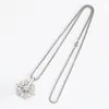 Подвесные ожерелья, продающие 2022 титановый сталь вращающийся инкрустанный инкрустанный циркон снежинок ожерелье с снежинками хип -хоп