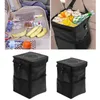 Interi￶rstillbeh￶r Portable Folding Car Trash Can Set Back Waste Bin Garbage Case Basket Bag