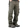 Pantalones de hombre Cargo Casual Multi bolsillos militar táctico prendas de vestir exteriores ejército pantalones rectos pantalones largos ropa 220827