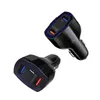 USB C Fast Car Charger Charging Type-C QC3.0 PD 7A Snabbladdadapter f￶r smarttelefon iPhone Samsung med detaljhandelspaket