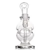 Volcanee Hookahs Mini Bong 3,9 tums Cyclone Recycler Glass Bong 10mm Female Water Pipe for Ash Catcher Dab Rig