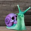 التماثيل الديكور التماثيل Snail Skull النحت القوطية الديكور القوطية تمثال الفناء هالوين تمثال الحرف الرعب الهيكل العظمي ديكور زخرفة سطح المكتب 220827