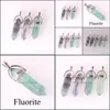 Charms Fluorite Pendum Hexagon Prism Crystal Natural Stone Ciondolo Quarzo Donna Uomo Collana Alla ricerca di gioielli Drop Delivery 2021 Findi Dhh3Z