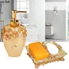 Badtillbehör Set Floral Texture Portable Soap Dispenser Harts Badrumstillbehör Tillbehör Shampo Tom Bottle Vintage Hand Sanitizer Bottle 220827