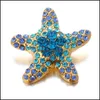 Chiusure Ganci Noosa Crystal Snap Button 18Mm Chunks Starfish Zenzero Gioielli Collana fai da te Accessorio per bracciali Nuova scoperta Drop Delivery Dhgqj