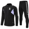 Real Madrids Half Zipper Long pull Tracksuits Jacket Football TRACKSUIT training suit soccer chandal futbol HAZARD ASENSIO ISCO chandal jogging Survetement