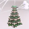 Christmas Decorations 1PC Year 2022 3D Ornament Wooden Hanging Pendants Star Xmas Tree Bell For Home Navidad