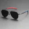 Sonnenbrille Mode ins Netz rot gleiche Männer und Frauen Pilot Sonnenbrille Vintage polarisierte Legierung winddichte Sportbeschichtung abnehmbare verspiegelte Fahrbrille UV400