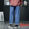 Jeans masculinos Men Solid Solid Vintage Moda Chic Grande Denim Trouser Baggy Ulzzang