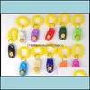 Dog Training Obedience Supplies Pet Home Garden Button Clicker Sound Trainer With Wrist Band Aid Guide Click Tool Dogs 11 Colors 100P Dh5Cz