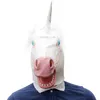 Party Masken Einhorn Pferd Maske Halloween Gruselige Party Deluxe Neuheit Kostüm Party Cosplay Prop Latex Gummi Gruseliger Kopf Vollgesichtsmaske 220827