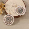 Dangle Earrings Badu Big Round Crochet For Women Japanese Seed Beads Ethnic Charm Drop Earring Fashion Jewelry Gift Whole6904770