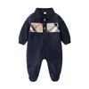 Designer Rompers Vêtements pour bébés Combinaisons en pur coton 0-24M Printemps Automne Hiver 2 couleurs