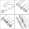 Pendant Necklaces Snap Button Jewelry Rhinestone Fit 18Mm Snaps Buttons Necklace For Women Men Noosa Drop Delivery 2021 Pendants Carsh Dhtdp