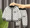 Kinder Sport Sets Kleinkind Unisex Jungen Mädchen Anzug Brief Baumwolle Hosen Langarm Zweiteilige Hosen Anzug