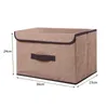 Clothing Storage 1pc Nonwovens Box Foldable Sundries Portable Bag With Lid Household Finishing