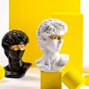 장식용 물체 인형 마스킹 된 David Home Decoration Head Sculpture Sculpture Resin Mini Modern Abstract Sketch 데스크탑 선물 장식품 220827