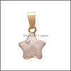 Charms Gold Plating Edged Crystal Five Point Star Charm Rose Quartz Healing Druzy Stones Pendant Diy Jewelry Making Drop DHSeller2010 DH8J4