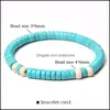 Bedelarmbanden 6 mm blauw witte turquoises stenen armband vrouwelijke kralen yoga energie sieraden vrouwen geschenken druppel levering 2021 dhseller2 dhjyl