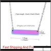 Pendant Necklaces New Blank Bar Necklace Stainless Steel Gold Rose Sier Charm Jewelry For Buyer Own Engraving Drop Delivery 2021 Penda Dhkng