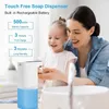 Liquid Soap Dispenser Foam Automatic s for Bathroom Touchless Dish Electric Hand Free Pump 220827