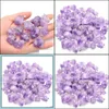 Charms Natural Stone Charms Amethysts Irregar Shape Pendants for Jewelry Making Drop Delivery 2021 Fyndkomponenter MJFashion Dhjxi