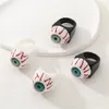 Ring for Women Ins Gothic Punk Evil Eye Eye Resin Acryl Men Halloween grappige gelukkige oog vinger ringen sieraden geschenken