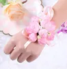 Decorative Flowers Flower Bracelet 4 Color Imitation Pearl Artificial Wedding Essentials Decor Bridesmaids Garland Bride To Be