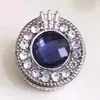 Lega di metalli perline sciolte charms gemme blu corona per pandora gioielli fai da te europei 3mm bracciali braccialetti donne ragazze regali B031