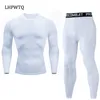 Tracki męskie Szybkie suche męskie zestawy bielizny z biegami Kompresyjne Sport Stuts Basketball Rajstopy Gym Fitness Jogging Sportswe 220926