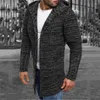 Men's Sweaters E-BAIHUI Sweater Oversize High Street Solid Knitted Long Sleeve Cardigan With Pockets Casual Slim Hoodies Windbreaker