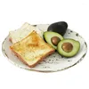 Party Decoration Sweetgo Artificial Avocado Toast Fruit/Food Simulation Fake Model Home Decorating For Showcase Pography Tools