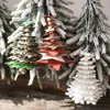 Christmas Decorations 1PC Year 2022 3D Ornament Wooden Hanging Pendants Star Xmas Tree Bell For Home Navidad