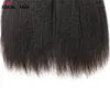 ISHOW 8A BRAZILIAN KINKY STRAIGHT 4バンドルWeft 100 Virgin Human Hair Extension Yaki Straight Corase