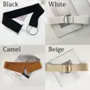 Belts Ladies Belt Black Simple Waist Seal Elastic Loose Tight Round Button With Sweater Shirt Fashion