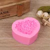 Altre arti e mestieri Stampo per sapone in silicone a forma di cuore Fiore Stampo per zucchero rosa Stampo per sapone fondente fai da te Stampo in forma 3D Strumenti per decorare torte fatte a mano 20220826 E3